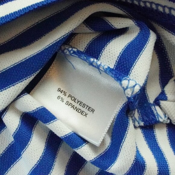 Peter Millar Summer Comfort Polo Shirt Mens Extra Large Striped Blue Golfer - Picture 5 of 10